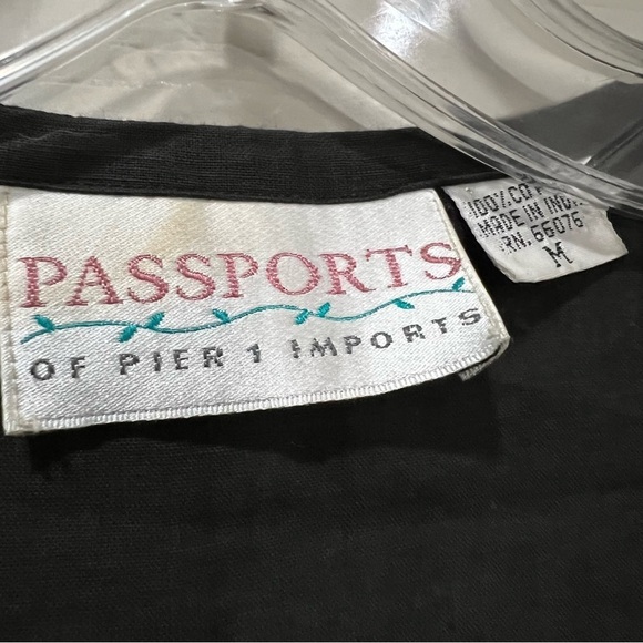 Passports Vintage Medium Banjara Open Tie Best Floral Embroidered Rainbow - Picture 4 of 6